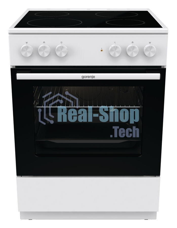 Плита электрическая Gorenje GEC6A11WG белый, конфорок 4 шт, духовка 65 л, 60 см x 85 см x 60 см