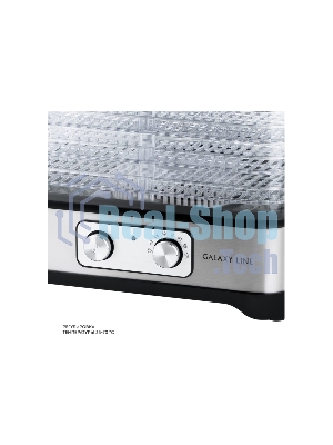 Сушилка для овощей и фруктов Galaxy Line GL 2639, черный с серебристым, с механическим управлением, 500 вт