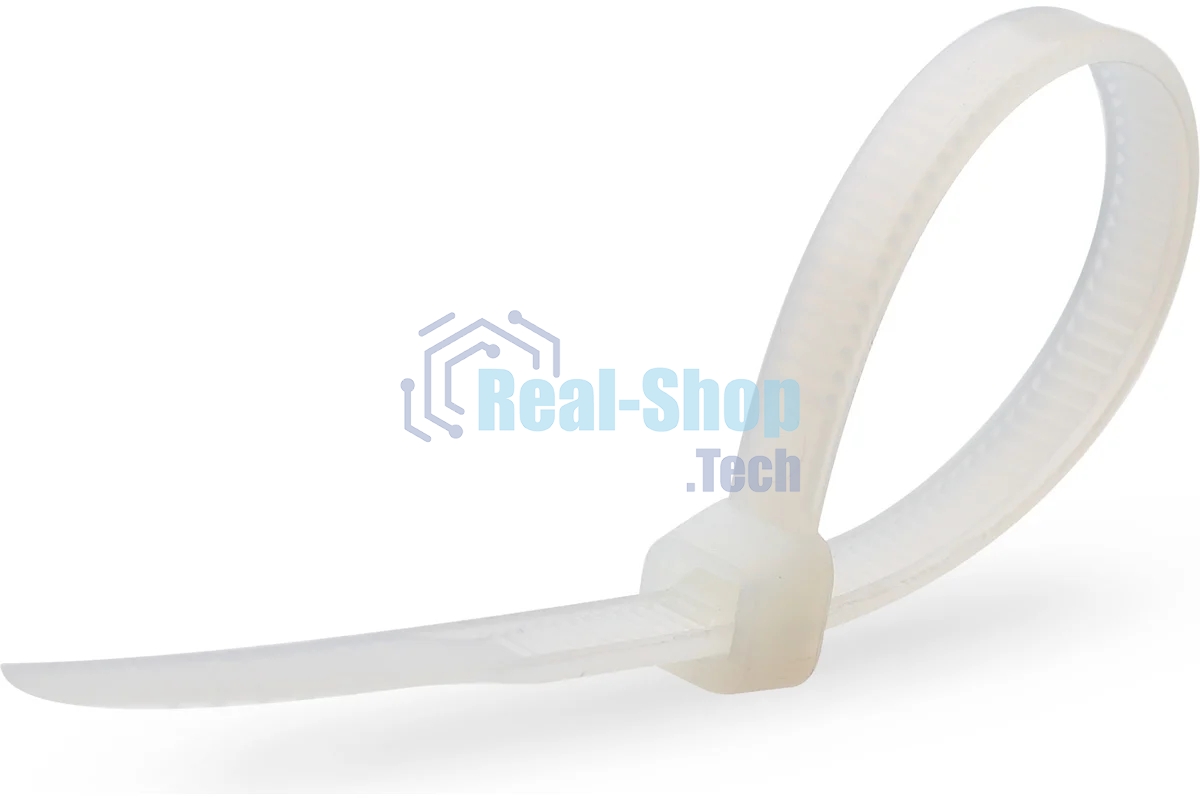 Нейлоновые стяжки Fortisflex КСС 4х250 белый 100 штук