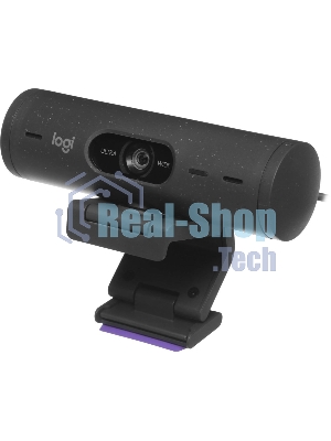 Веб-камера Logitech Brio 500 1920x1080, 30 кадр/с, USB Type-C, микрофон (2 шт, шумоподавление), автоматическая фокусировка, автоосвещение, универсальное крепление