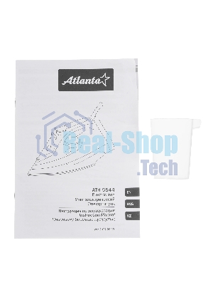 Утюг Atlanta ATH-5544 голубой/белый, 2200 Вт, 32 г/мин, 85 г/мин, 400 мл