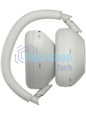 Беспроводные/проводные наушники Sony WH-1000XM6 серебро, полноразмерные, Bluetooth + проводной, адаптивное активное шумоподавление, до 40 ч