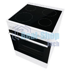 Плита электрическая Gorenje GEC6A11WG белый, конфорок 4 шт, духовка 65 л, 60 см x 85 см x 60 см
