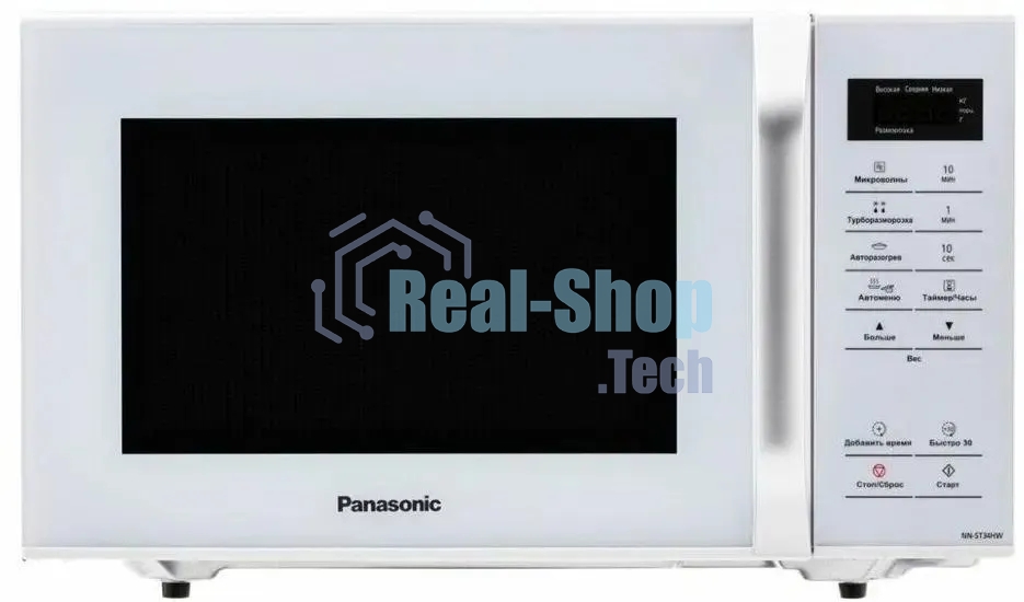 Микроволновая печь Panasonic NN-ST34HWZPE белый, 25 л, 800 Вт, переключатели - сенсор