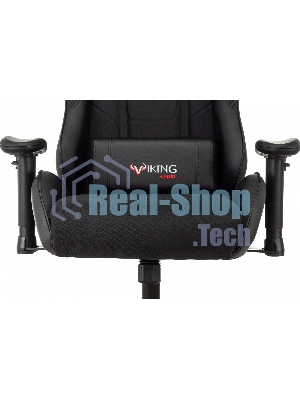 Кресло Бюрократ VIKING 4 AERO BLACK EDITION черный, экокожа, 120 кг, механизм качания