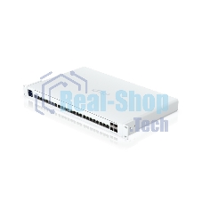 Коммутатор Ubiquiti UISP Switch Pro PoE-коммутатор, 24х 1G RJ45, 4х 10G SFP+, раздача 220 Вт