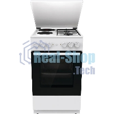 Плита комбинированная Gorenje GK5A12WG белый, конфорок 2 газовых и 2 электрических, духовка 68 л, 50 см x 85 см x 59.4 см