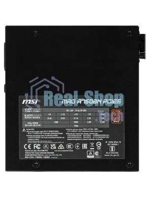 Блок питания MSI MAG A750BN PCIE5 750W, Non-Modular, Bronze 80 Plus, Color Box