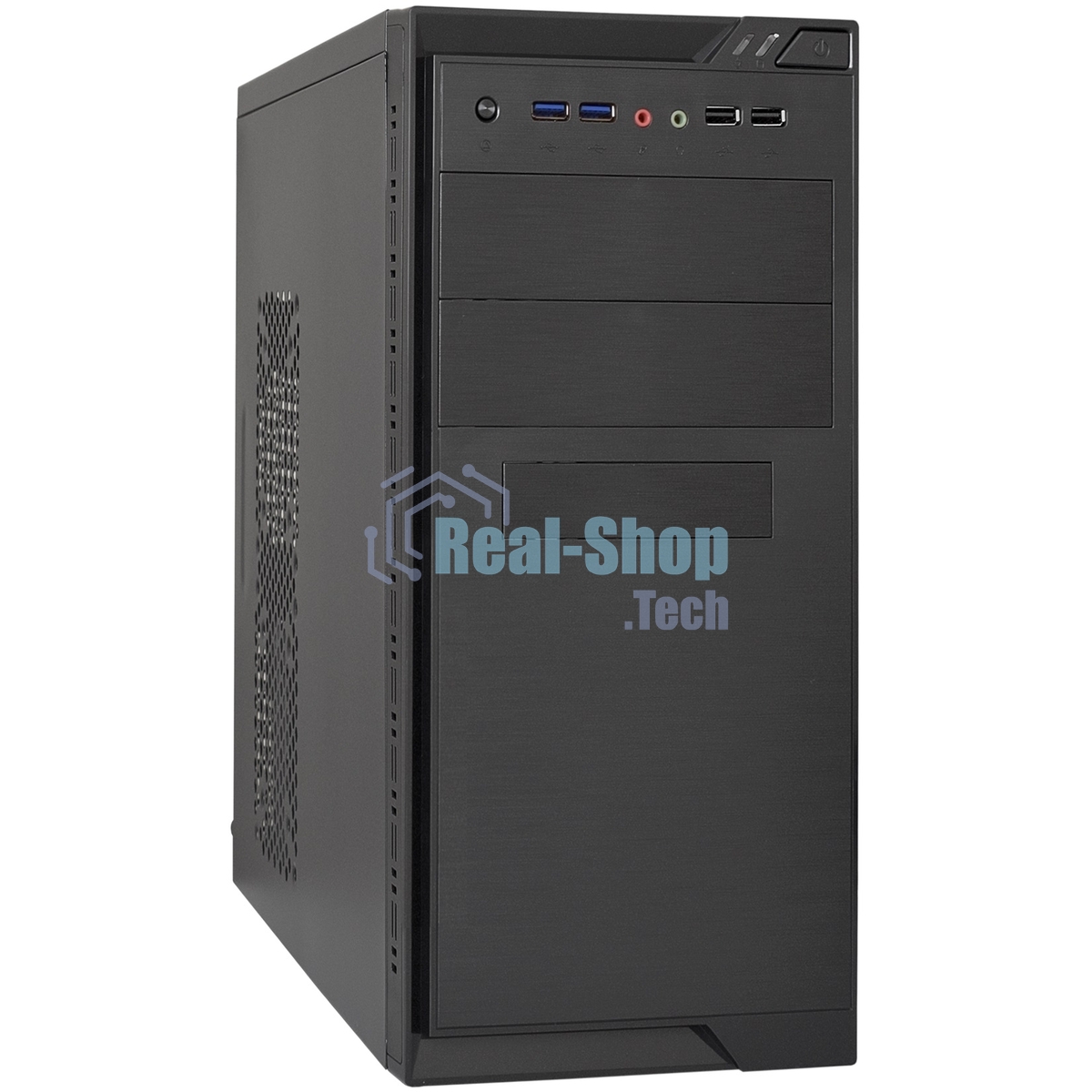 Компьютерный корпус Minitower ExeGate MA-372UX Black, mATX без БП 2*USB+2*USB3.0, Audio