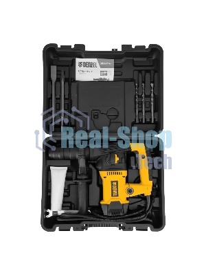 Перфоратор Denzel RHVB-1250-32, SDS-plus, 1250 Вт, 5,5 Дж, от сети