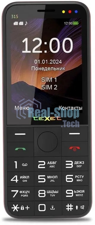 Мобильный телефон teXet TM-315 черный-красный