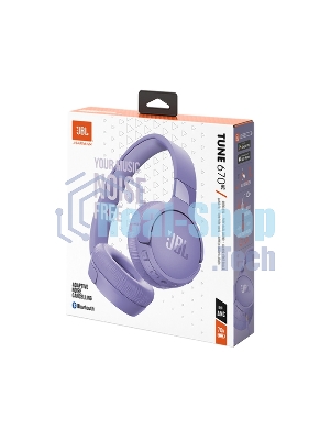 Беспроводные/проводные наушники JBL Tune 670NC фиолетовый, накладные, Bluetooth + проводной, активное шумоподавление