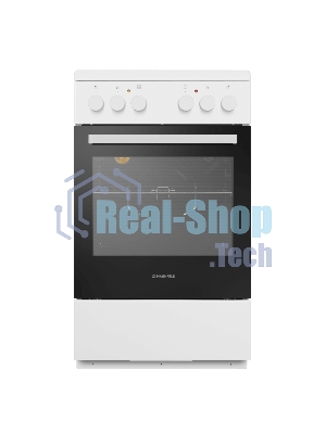 Плита электрическая Maunfeld MEC55CW07 белый, конфорок 4 шт, духовка 60 л, 50 см x 85 см x 60 см