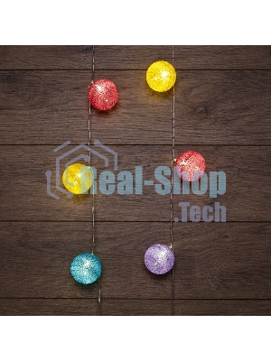 Тайские фонарики Neon-night Фейерверк 5 м, 25 LED, прозрачный ПВХ, теплый белый, питание USB