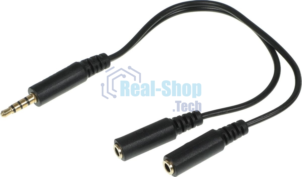 Адаптер аудио A4Tech AD-3P 2xJack 3.5 (f)/Jack 3.5 (m) 0.2м. черный