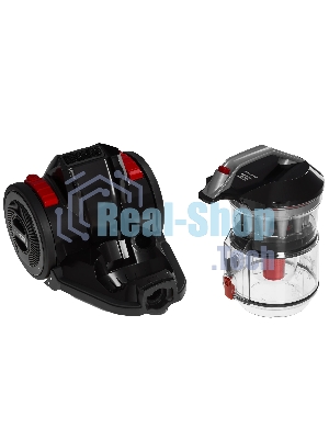 Пылесос Centek CT-2523 черный/красный, 420/2400 Вт, уборка сухая, пылесборник контейнер 3.5 л