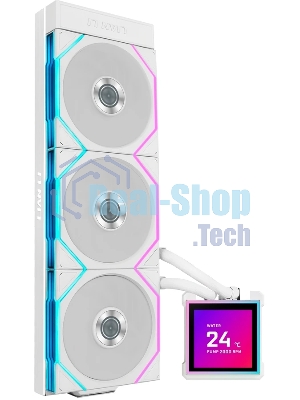 Система водяного охлаждения Lian-Li HydroShift II LCD-S 360TL ARGB Soc-AM5/AM4/1700/1851 белый 4-pin 33dB Al+Cu LCD Ret (G89.GHS2LCDS36TW.R0)