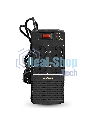 Стабилизатор ExeGate Power AD5000-1200 (1200VA/600W, диапазон 150...280В, 4 евророзетки)