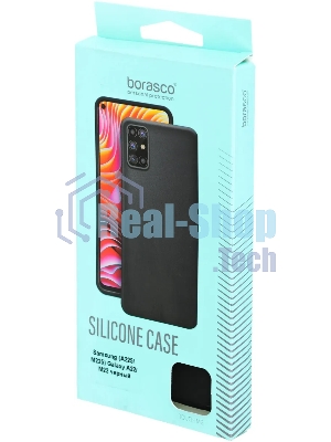 Чехол (клип-кейс) BORASCO Silicone Case, для Samsung Galaxy A22/M22, черный