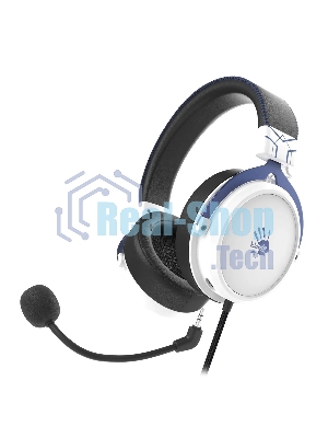 Наушники с микрофоном A4Tech Bloody M590i синий/белый 1м мониторные USB оголовье (M590I SPORTS NAVY)