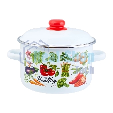 Кастрюля Appetite 1RD201M Veggies эмалированная сталь, цилиндрическая 4 л