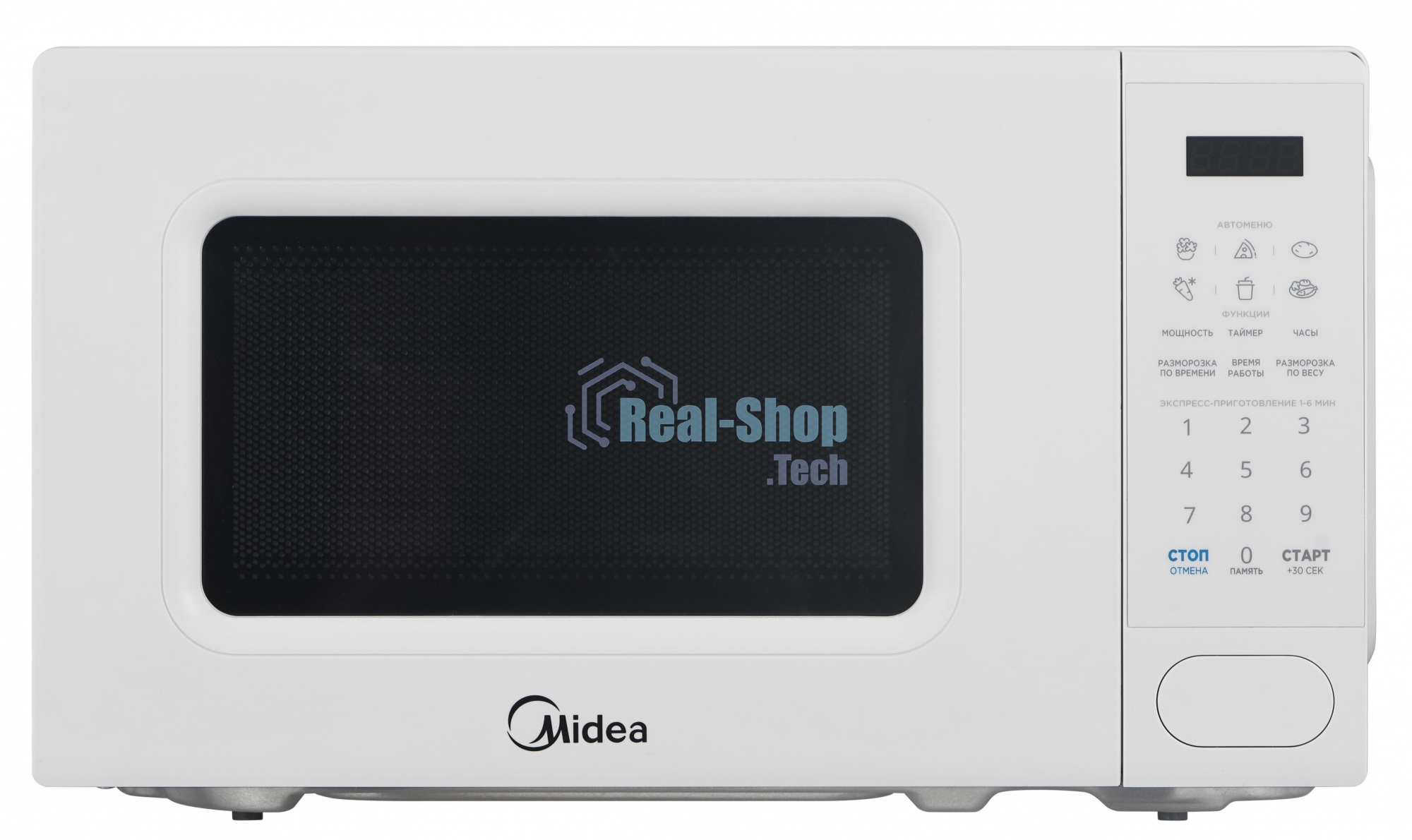 Микроволновая печь Midea EM720C2PR-W белый, 20 л, 700 Вт, переключатели - сенсор