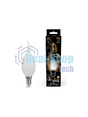 Лампа cветодиодная Gauss Filament Свеча на ветру 9W 590lm 3000К Е14 milky диммируемая LED