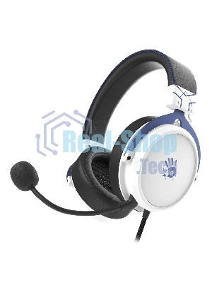 Наушники с микрофоном A4Tech Bloody M590i синий/белый 1м мониторные USB оголовье (M590I SPORTS NAVY)