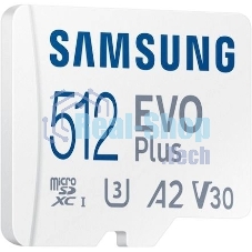 Флеш карта microSDXC 512Gb Samsung MB-MC512SA/EU EVO Plus + adapter
