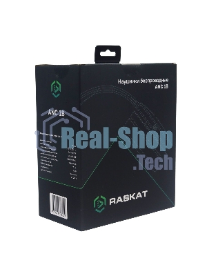 Беспроводные/проводные наушники Raskat ANC 1B черный, полноразмерные, Bluetooth + проводной, активное шумоподавление, складная конструкция, до 50 ч