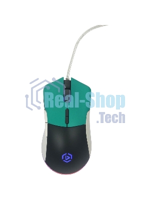 Мышь проводная Raskat MG017 черный/зеленый/белый, 6200 dpi, USB, кнопки - 7