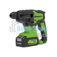 Перфоратор GreenWorks GD24SDS, SDS-plus, 24 В, 2 Дж, от аккумулятора