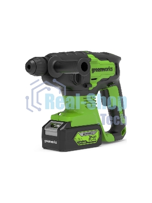 Перфоратор GreenWorks GD24SDS, SDS-plus, 24 В, 2 Дж, от аккумулятора
