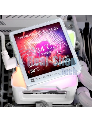 Система жидкостного охлаждения Thermalright Elite Vision 360 (360mm, LED, White, ARGB/Fans: 3x120mm, 69CFM, 27dBA, 2150RPM/Pump height 63mm, Rad thickness 27mm/S: 1700, 1200, 1851, 115X, 2011, 2066, AM5, AM4)