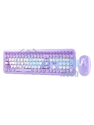 Комплект клавиатура+мышь Smartbuy Cute Bunny беспроводной, USB, 1000 DPI, сиреневый/белый