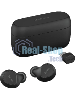 Наушники TWS Jabra Evolve2 Buds черный, внутриканальные, Bluetooth + USB-адаптер, активное шумоподавление, до 33 ч