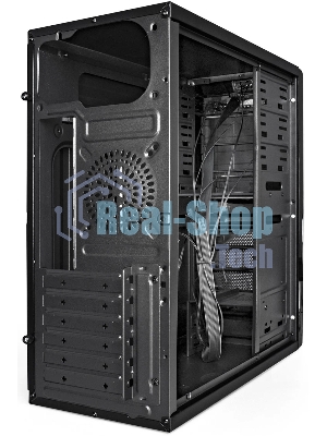 Компьютерный корпус Miditower ExeGate XP-329S-UNS450 (ATX, БП UNS450 с вент. 12см, 2*USB, аудио, черный)