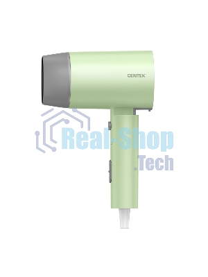 Фен Centek CT-2203 зеленый, 1600 Вт, компактный, ионизация