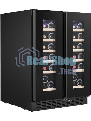 Винный шкаф Temptech OX2DX60DRB черный, 116 л, 2 отсека, 38 бут., класс G