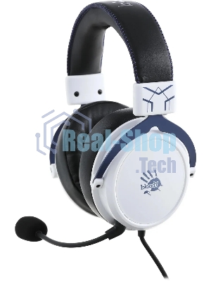 Наушники с микрофоном A4Tech Bloody M590i синий/белый 1м мониторные USB оголовье (M590I SPORTS NAVY)