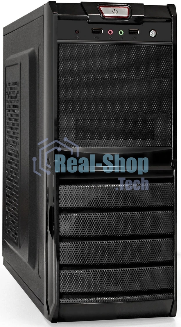 Компьютерный корпус Miditower ExeGate XP-329S-UNS450 (ATX, БП UNS450 с вент. 12см, 2*USB, аудио, черный)