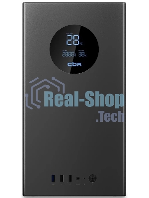Компьютерный корпус CBR mATX Minitower V865, без БП, 1хUSB 3.0, 2хUSB 2.0, HD Audio+Mic, Digital Screen, черный