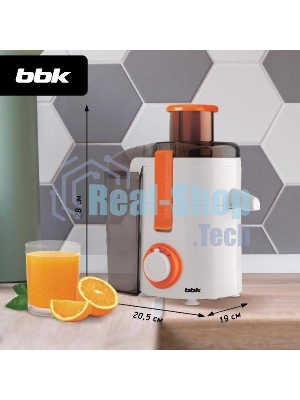 Соковыжималка BBK JC060-H20 белый/оранжевый, центробежная, 550 Вт, 1000 мл, механическое