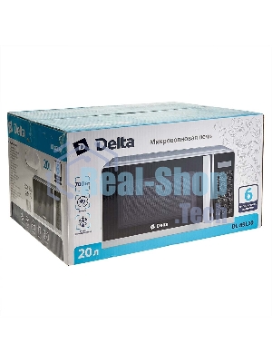 Микроволновая печь DELTA DL-89L20 белый, 20 л, 700 Вт, переключатели - мембранные кнопки