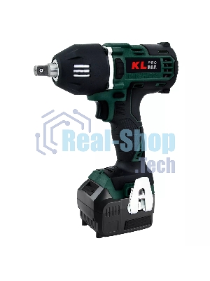 Профессиональный бесщеточный гайковерт аккумуляторный KLPRO KLSS18BH-50 (18В, Li-ion-2шт, 5.0А·ч, 400Нм, 2 скорости, подсветка,З/У,в кейсе)