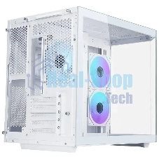 Корпус mATX Eurocase M2771 white, без БП, закаленное стекло 2 стороны