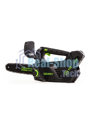 Пила цепная одноручная аккумуляторная GreenWorks GD40TCS (арбориста), 40V, 25,4 см, бесщеточная, без АКБ и ЗУ (2003807)
