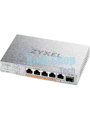 Коммутатор Zyxel XMG-105HP-EU0101F (L2) 5x2.5 Гбит/с 1SFP+ 4PoE++ 70W неуправляемый