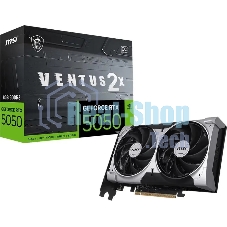 Видеокарта MSI GeForce RTX 5050 8G VENTUS 2X, NVIDIA RTX 5050, 8 ГБ GDDR6, 128 бит, PCI-e 5.0, 1xHDMI, 3xDP, 2587 МГц