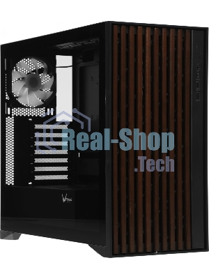 Корпус Formula V Line TimberLine T0 Black, ATX, wood+plastic front, TYPE-C*1, USB3.0*2, FRONT 3x120мм FRGB, REAR 1x120мм FRGB